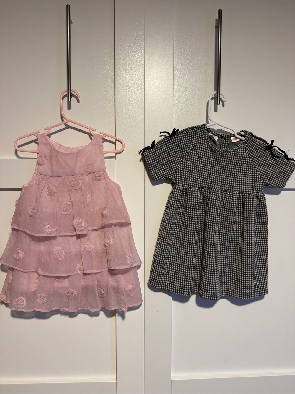 Zara Pink Tiered Tulle Dress with Rosette Details
